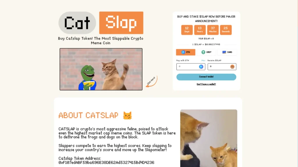 catslap presale website